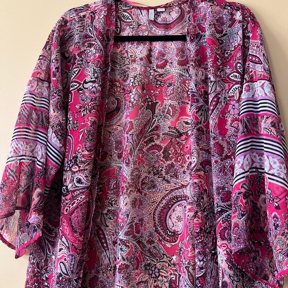 Bohemian Pink and Purple Paisley Swim Coverup - Picture 6 of 12